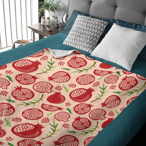 Miniatura 2 de Manta de granada para regalo, manta de franela suave con impresión artística para sofá, cama, silla, práctica portátil, universal, XS de 30 x 40