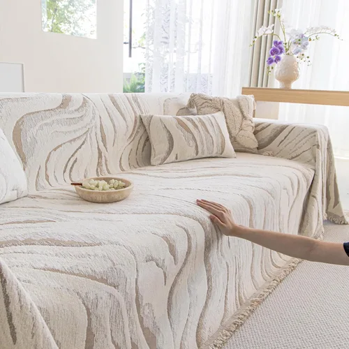 Miniatura 74 de ROOMLIFE Manta Funda Azteca Bohemia para Sofá, Decoración del Hogar Estilo Granja, Fundas de Sofá para Loveseat, Sofás de 2/3 Cojines, Apta