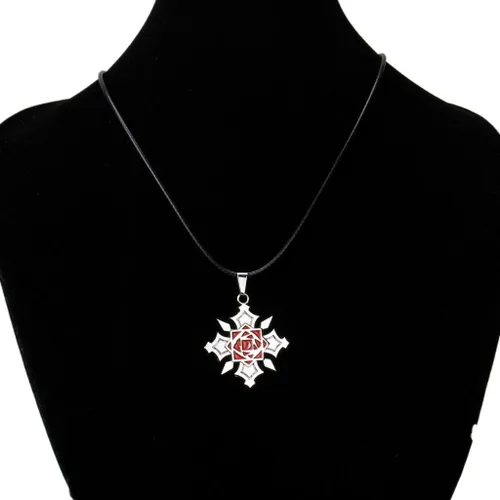 Miniatura 2 de HiRudolph Cosplay Anime Vampire Knight Kuran Yuuki Kiryu Zero Colgante PU Collar de cuero