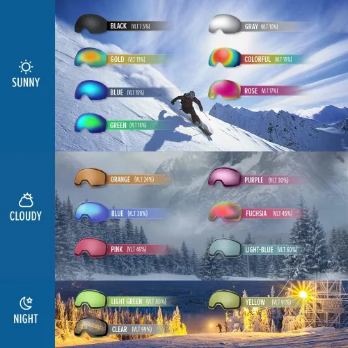 Miniatura 7 de OutdoorMaster OTG Gafas de esquí – Gafas sobre lentes para esquí y snowboard para hombres, mujeres y jóvenes – 100% de protección UV