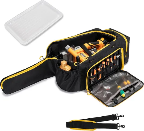 Miniatura 9 de Estuche para motosierra, bolsa duradera para motosierra con bandeja extraíble a prueba de derrames y fácil de limpiar, funda de transporte