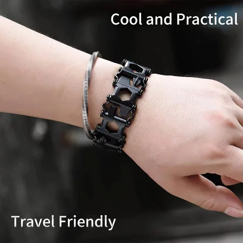 Miniatura 5 de Pulsera Multiherramienta 29 en 1, Pulsera de Herramientas para Hombres y Mujeres, Herramienta Multifuncional de Acero Inoxidable, Banda