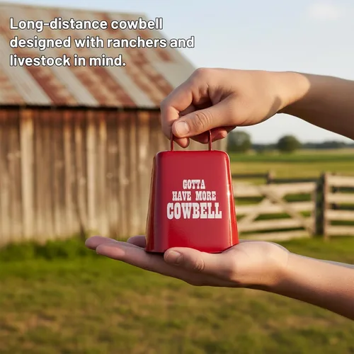 Miniatura 3 de Bevin Bells "Gotta Have More Cowbell" (X-Pequeño) Campana de Vaca de Kentucky con Color Cobre Hecha de Acero Fabricantes de Ruido Fuerte