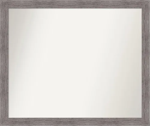 Miniatura 324 de Amanti Art Espejo de baño gris para sobre el fregadero, 31 x 48 pulgadas, espejo de tocador rectangular estrecho de color gris, marco de madera