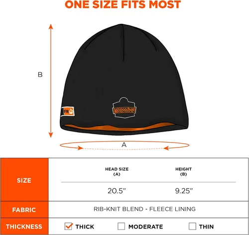Miniatura 5 de Ergodyne N-Ferno 6816 - Gorro de punto reversible térmico