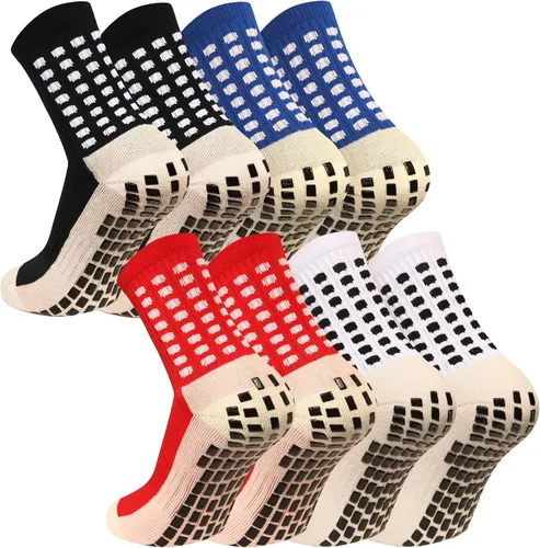Miniatura 10 de Calcetines de fútbol con agarre para hombre, calcetines atléticos antideslizantes, calcetines de fútbol americano y baloncesto antideslizantes
