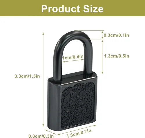 Miniatura 2 de Litoexpe 10 cerraduras pequeñas para equipaje pequeño con llaves, candado pequeño de metal, equipaje sólido para decoración de cajas de joyería Negro