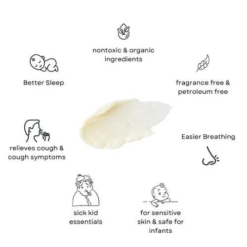 Miniatura 7 de Irene Organics Exfoliante orgánico para el pecho de vapor para bebés, hecho con ingredientes no tóxicos, bálsamo orgánico para aliviar la tos