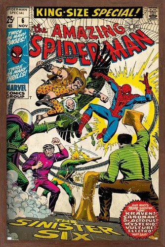 Miniatura 17 de Trends International Marvel Comics - Póster de pared de Spider-Man - Amazing Spider-Man #6, 14.725 x 22.375 pulgadas, versión enmarcada de madera
