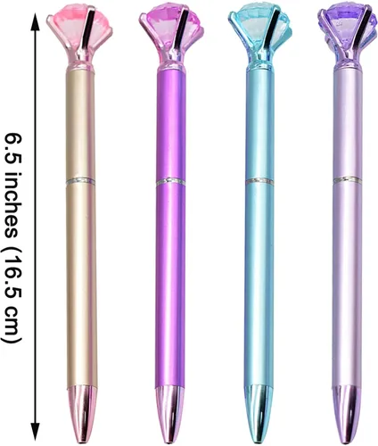 Miniatura 2 de Maydahui 24 bolígrafos de diamantes de tinta negra, retráctiles, diseño de metal brillante para niñas, mujeres, fiestas, día de San Valentín