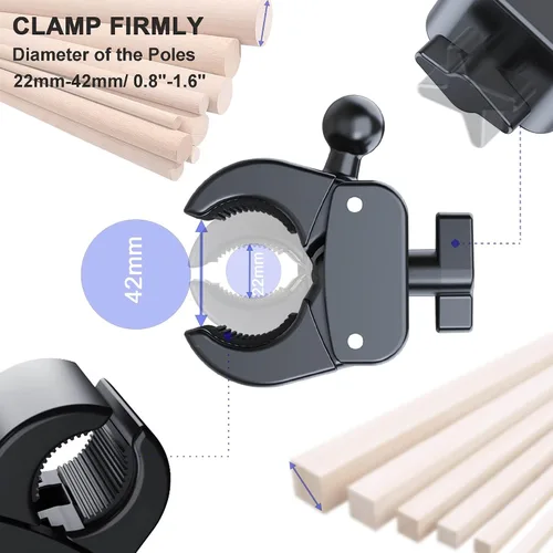 Miniatura 3 de Timewall - Soporte universal para teléfono con abrazadera, soporte universal para iPad iPhone para bicicleta giratoria, bicicleta estática