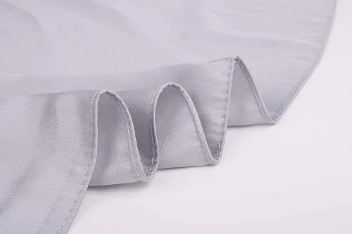 Miniatura 18 de Conjunto de bufanda de poliéster de gasa cuadrada de satén suave y grande para mujer, cuello de cabeza, multiuso, colores sólidos disponibles