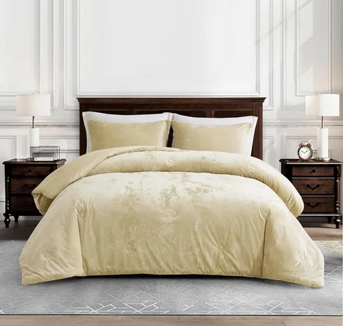 Miniatura 20 de Chezmoi Collection Lux - Juego de edredón de terciopelo gris peltre de 2 piezas, tamaño individual, juego de ropa de cama de terciopelo de felpa