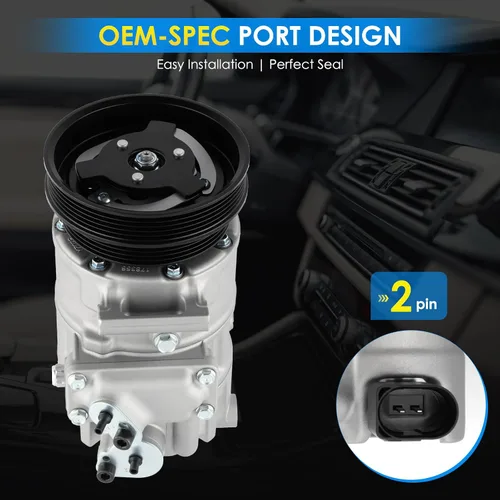 Miniatura 6 de Compresor de aire acondicionado para Volkswagen Jetta Passat Golf Beetle Cabrio R32 Rabbit, para Audi TT RS Quattro Compresor de CA de repuesto
