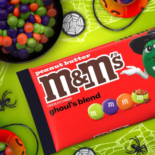Miniatura 6 de M&M'S Caramelo de Halloween de chocolate con mantequilla de maní Ghoul's Mix de chocolate, 9.48 onzas