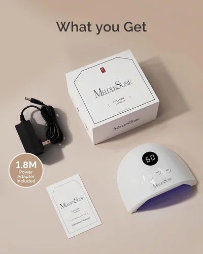 Miniatura 7 de MelodySusie Lámpara de Uñas LED UV Compacta Avanzada, Secadora de Uñas P-Plus30F con 3 Temporizadores y Sensor Inteligente que Cura Todos los Geles