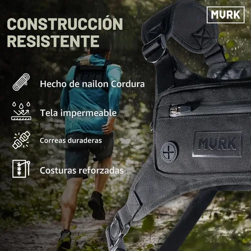 Miniatura 4 de MVRK Mochila de pecho resistente al agua - Chaleco para correr para entrenamientos, soporte para teléfono para correr, almacenamiento adicional