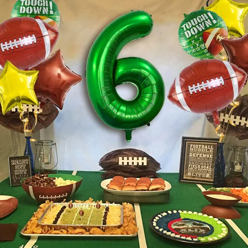 Miniatura 3 de Set de Globos de Fútbol Decoraciones para Fiesta de Cumpleaños de Fútbol Decoraciones de Partido de Fútbol Tema Deportivo para Cumpleaños