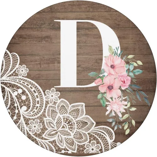 Miniatura 5 de Agarre de encaje de madera rosa flores monograma nombre inicial letra D – PopSockets agarre y soporte para teléfonos y tabletas