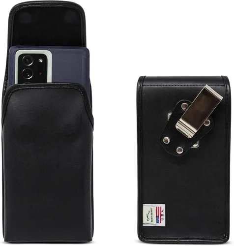 Miniatura 10 de Turtleback Funda hecha para Note 20 Ultra compatible con OB Defender o fundas voluminosas, clip de cinturón de metal ejecutivo, bolsa de cuero