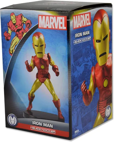 Miniatura 2 de NECA Marvel Classic Head Knocker Iron Man Toy 8 pulgadas