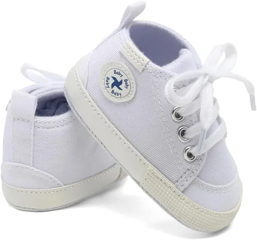 Miniatura 2 de Zapatos para bebés y niñas, suela antideslizante suave, para recién nacidos, para primeros pasos, de lona, de mezclilla, unisex, para bebés