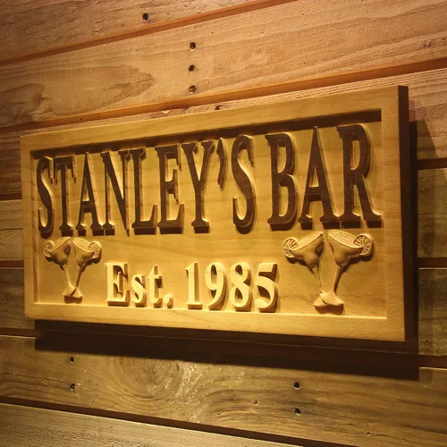 Miniatura 21 de ADVPRO wpa0053 - Letrero personalizado con nombre grabado en 3D de madera para el hogar, bar, cerveza, decoración del hogar, placas de casa de lago