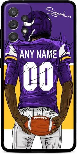 Miniatura 11 de Funda personalizada con nombre y número para Samsung Galaxy A16 A15 A14 5G A35 A25 A53 A03S A12 A42 A32 A02S A54 4G, diseño DIY de jugador de fútbol
