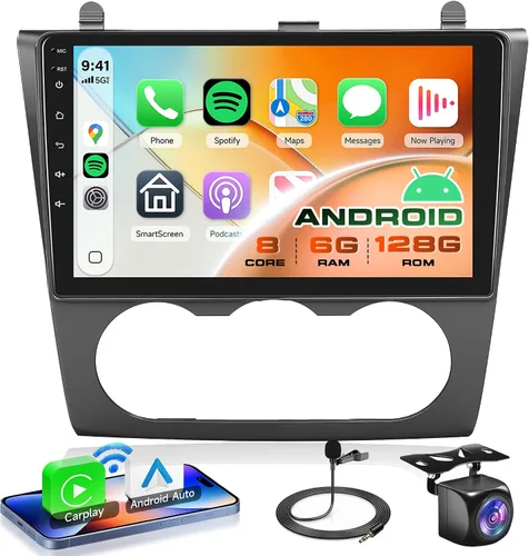 Miniatura 9 de Radio de coche 4Core 2G+64G para Nissan Altima 2008 2009 2010 2011 2012 Carplay, Rimoody Car Stereo con Android Auto Mirror Link 9 pulgadas pantalla