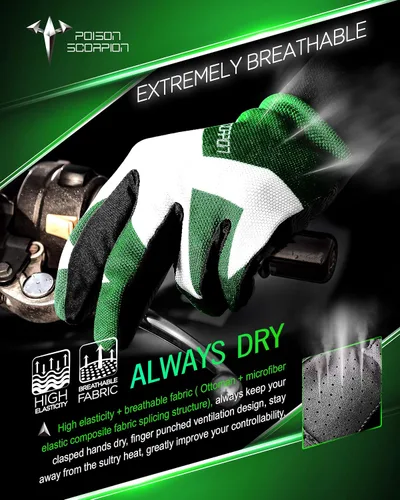 Miniatura 2 de POISON SCORPION Motocicleta Motocross Dirt Bike Guantes para hombres y mujeres