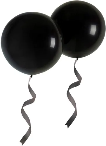 Globos redondos gigantes de 24 pulgadas, paquete de 10 globos de látex negro para sesiones de fotos, bodas, baby shower, decoraciones de fiesta de