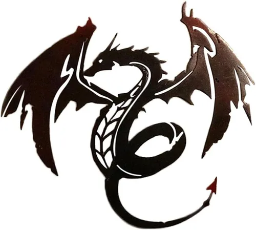 Arte de pared de dragón de metal, escultura de dragón, arte único para colgar en la pared, arte de pared de dragón, dragones metálicos para