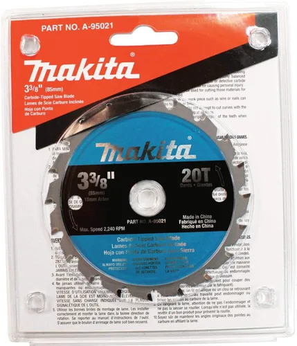 Miniatura 2 de Makita A-95021 Hoja de sierra circular con punta de carburo 20T de 3-3/8 pulgadas, uso general