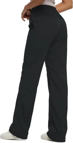 Miniatura 2 de SEVEGO Pantalones de entrepierna alta para mujeres de 76,2 cm/81,28 cm/86,36 cm/91,44 cm, ligeros para estudio de baile, con arrugues, pantalones