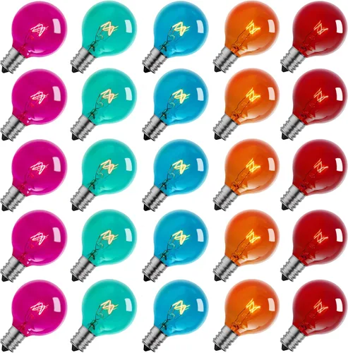 Miniatura 10 de Brightown Candelabra - Lote de 25 bombillas G40 con rosca, luz clara, con forma de globo Luz LED