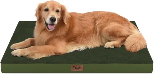 Miniatura 123 de Cama ortopédica de felpa para perros y cachorros medianos, camas impermeables para perros de 30 x 20 pulgadas con funda extraíble lavable, tapete