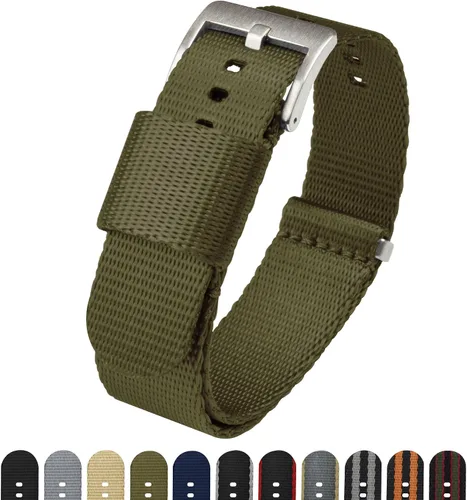 Miniatura 2 de BARTON Elite NATO® Style Correa de reloj - 18mm, 20mm, 22mm o 24mm - Correas de reloj de nailon de cinturón de seguridad