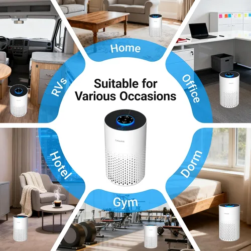 Miniatura 8 de Purificadores de aire para dormitorio y hogar, limpiador de aire Cobectal con filtro H14 True HEPA 3 en 1 para habitación de hasta 1050 pies