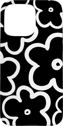 Miniatura 31 de Cute Flower Pattern Large Wildflower Black and White Floral Case for iPhone 17