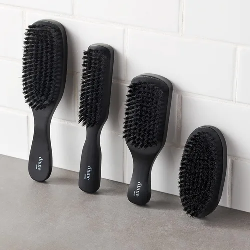 Miniatura 6 de Diane Cepillo de cerdas de jabalí 100% para ondas y alisado, desenredante de cabello fino a mediano para hombres y mujeres, restaurador de brillo
