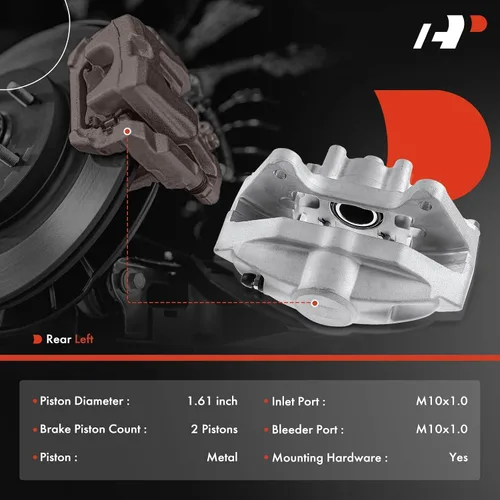 Miniatura 2 de A-Premium Conjunto de pinza de freno de disco compatible con modelos Nissan e Infiniti - 370Z 2009-2019, FX50 2009-2013, G37 2008-2013, M37/M56