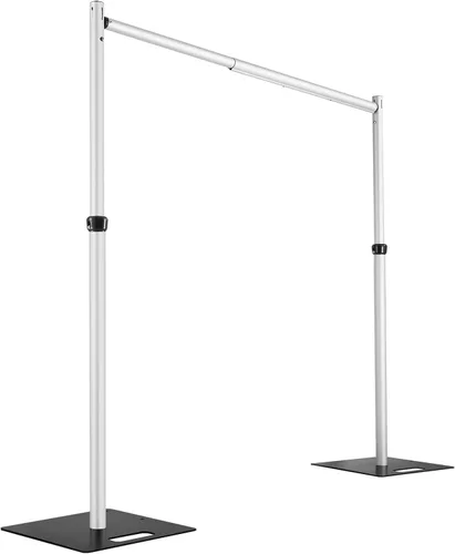 Miniatura 6 de Hecis Barras transversales ajustables para tuberías y cortinas, barra transversal de 6 a 10 pies, soporte de cortina para soporte de tubería