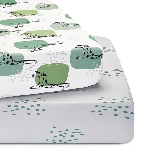Miniatura 10 de TILLYOU Sábanas para cuna de bebé para niños y niñas, sábanas súper suaves para cama de niño pequeño, paquete de 2 sábanas para colchón estándar