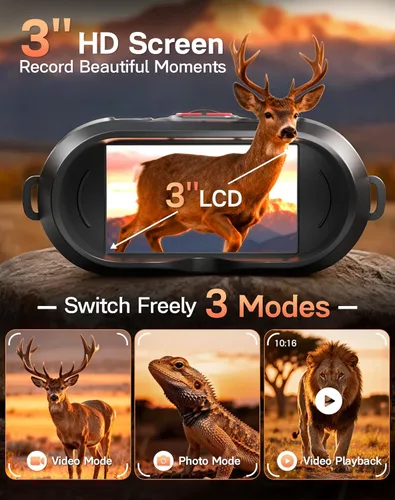 Miniatura 5 de Gafas de visión nocturna – Binoculares de visión nocturna 4K con APP inteligente, batería de 10000 mAh, tarjeta de 128 GB para fotos y videos