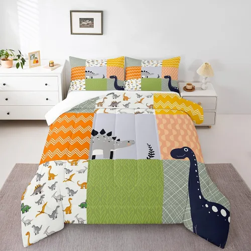 Miniatura 27 de Homewish Lindo juego de edredón de perros, juego de ropa de cama verde para niños, niñas y mujeres, edredón de verano para adultos, juego de edredón