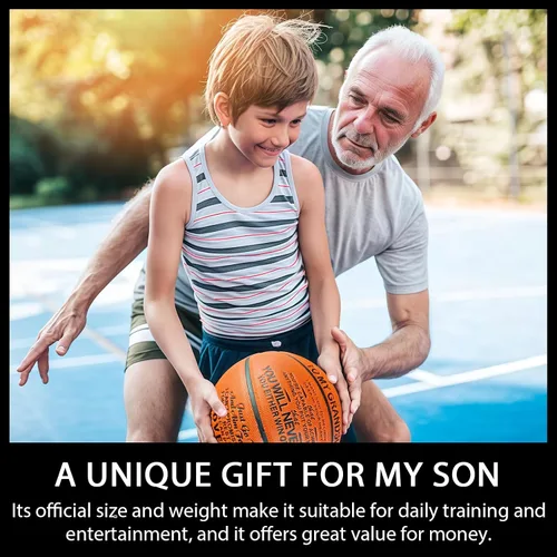 Miniatura 7 de Balón de Baloncesto Grabado para Interior y Exterior para Hijo, Nieto, Hija - Regalo Personalizado de Baloncesto, Regalo de Navidad y Cumpleaños