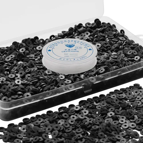 Miniatura 15 de 4000 cuentas de arcilla para hacer pulseras, espaciador de polímero, plano para manualidades, joyas, collares, aretes, kit de fabricación de aretes