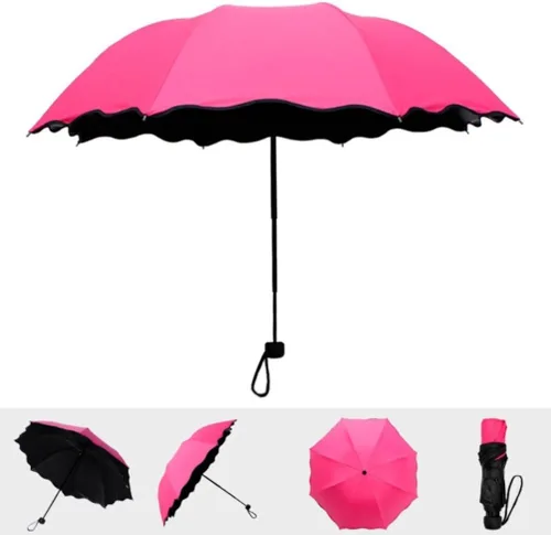 Miniatura 2 de Honeystore Blossom Magic Compact paraguas Triple plegable Anti-UV Dome Sombrilla