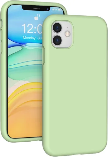 Miniatura 173 de Funda de silicona líquida compatible con iPhone 11 (6.1 pulgadas), cubierta de goma de gel de protección completa con forro de microfibra suave
