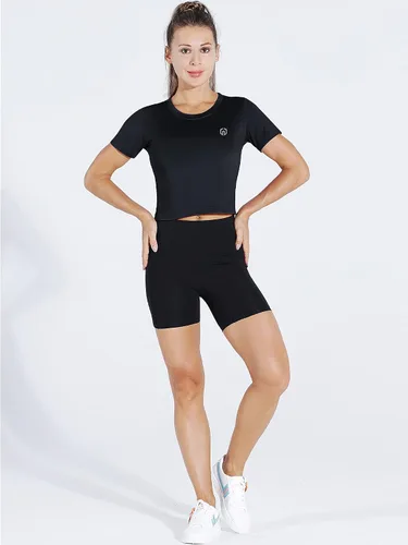 Miniatura 7 de Neleus Camisetas cortas sin mangas para mujer, ajuste seco, para entrenamiento, paquete de 3